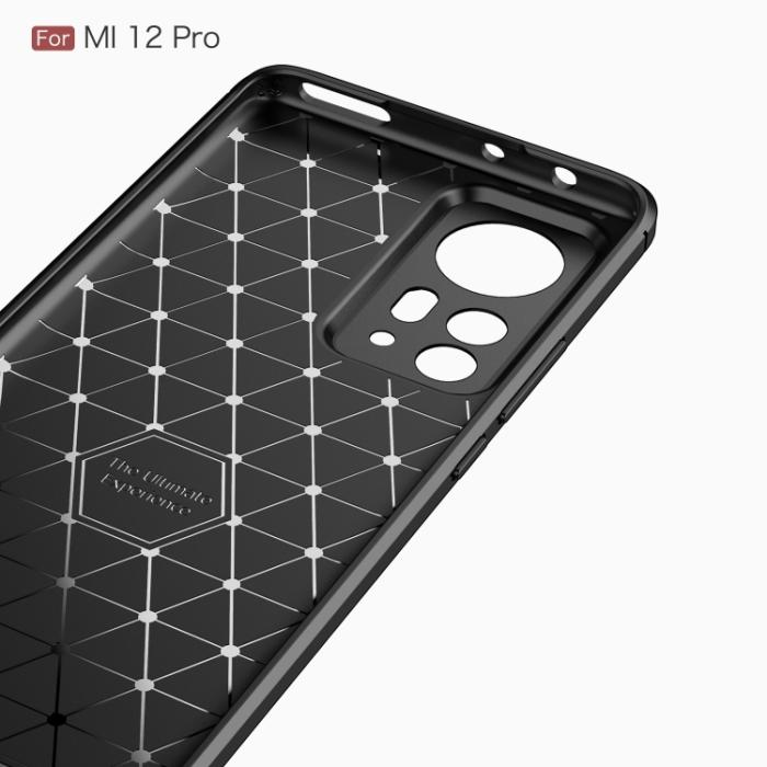 Bild 5,  Xiaomi 12 Pro Skal Borstad Stål Textur Svart - Teknikhallen.se