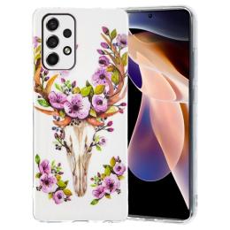  Samsung Galaxy A33 5G Skal Glow-in-dark Blommig Älg - Teknikhallen.se