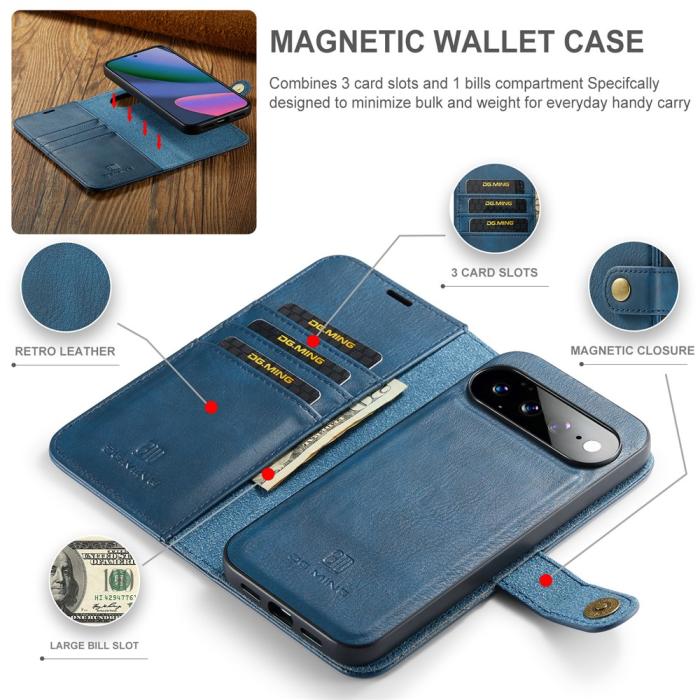 Bild 5, DG.MING DG.MING Google Pixel 11 Pro XL Fodral Magnet 2in1 Blå - Teknikhallen.se