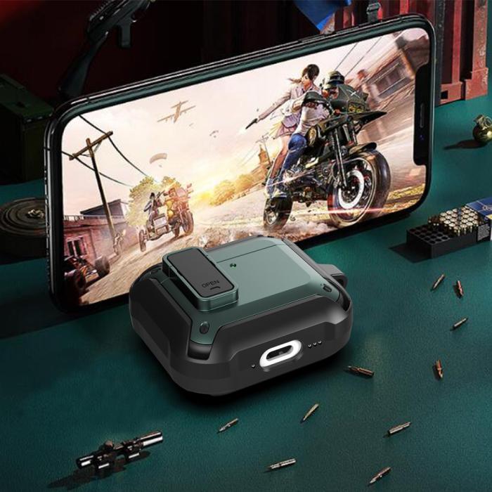 Bild 6,  AirPods 4 Skal Shockproof Hybrid Armor Blå - Teknikhallen.se