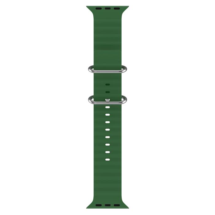Bild 3, ColorPop Apple Watch 42/44/45/46/49 mm Armband Ocean Wave Army Green - Teknikhallen.se