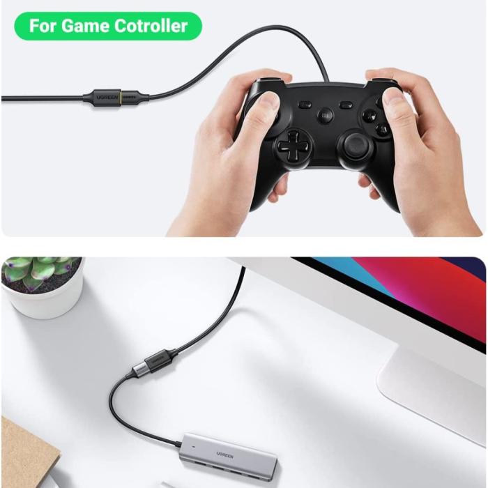 Bild 6, UGREEN UGREEN 1m USB-A Hane - Hona Förlängare Svart - Teknikhallen.se