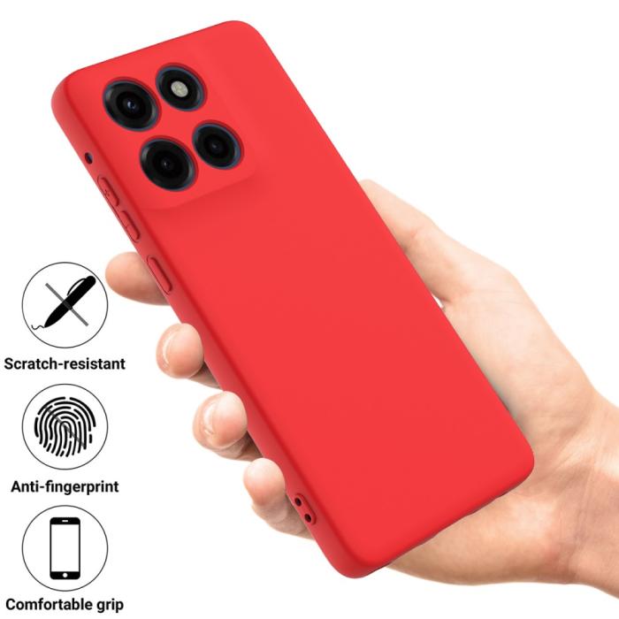 Bild 2,  Motorola Edge 60 Stylus Skal Skal Liquid Silikon Röd - Teknikhallen.se