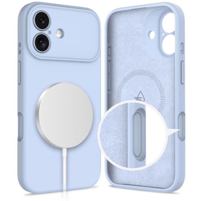 Bild 2, Tech-Protect Tech-Protect iPhone 17 Skal MagSafe Silikon Mist Blue - Teknikhallen.se