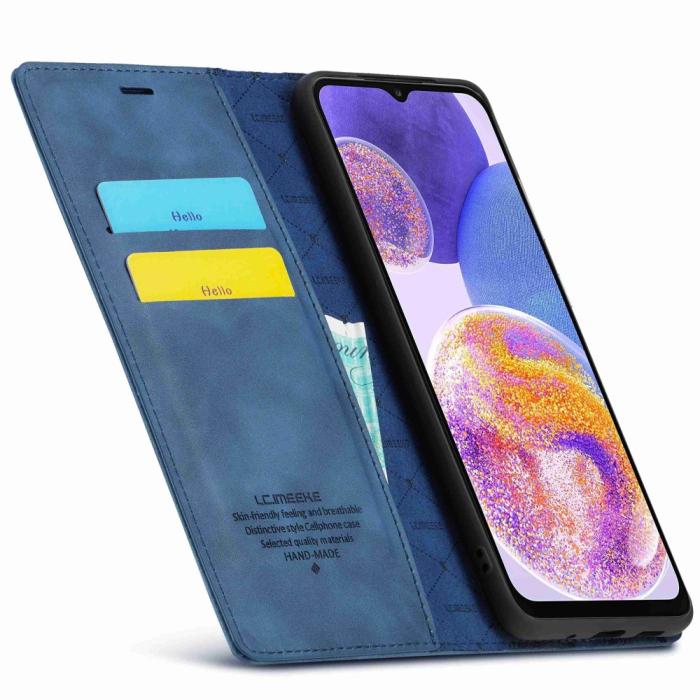 Bild 2, LC.IMEEKE LC.IMEEKE Samsung Galaxy A23 5G Fodral Flip Läder Blå - Teknikhallen.se