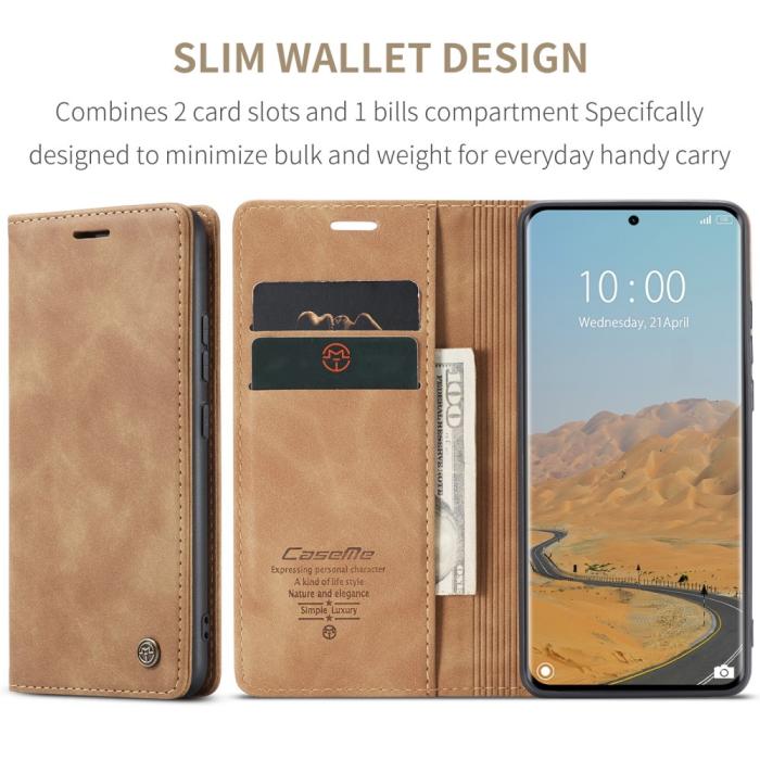 Bild 6, CASEME CASEME Redmi Note 14 Pro/Pro Plus 5G Fodral Flip Retro Läder - Teknikhallen.se