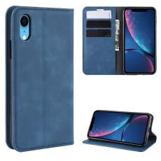  iPhone XR - Silkeslent L&auml;der Fodral - Bl&aring; - Teknikhallen.se
