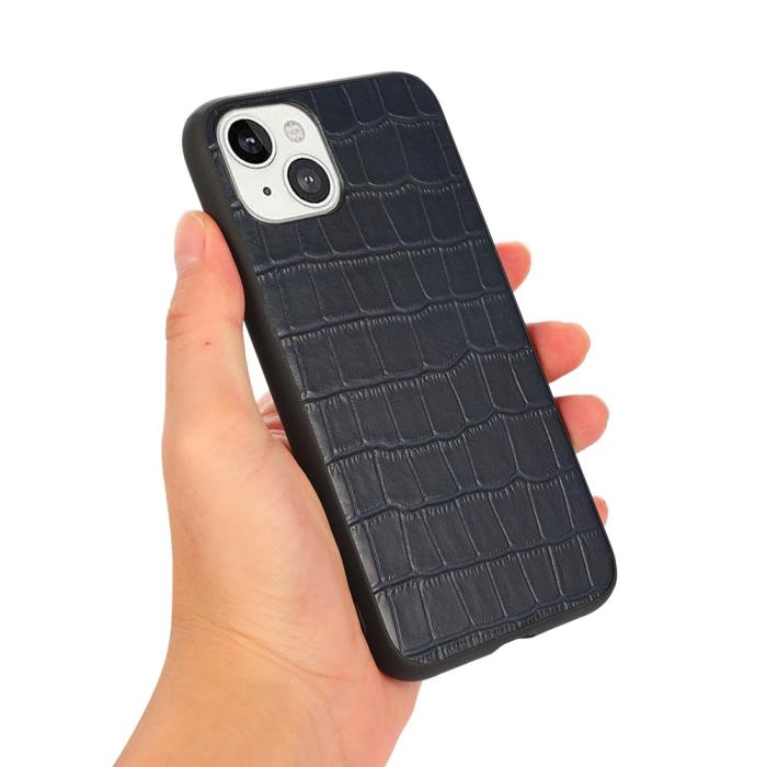 Bild 3,  iPhone 13 - Krokodil Textur Hybrid Skal - Blå - Teknikhallen.se