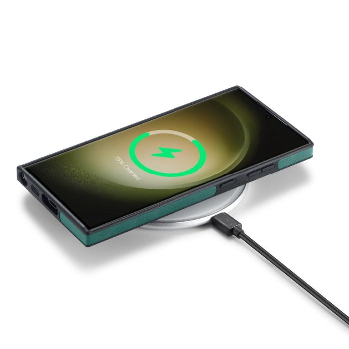 Bild 6, DG.MING DG.MING Samsung Galaxy S24 Ultra Skal Läderbelagt Grön - Teknikhallen.se