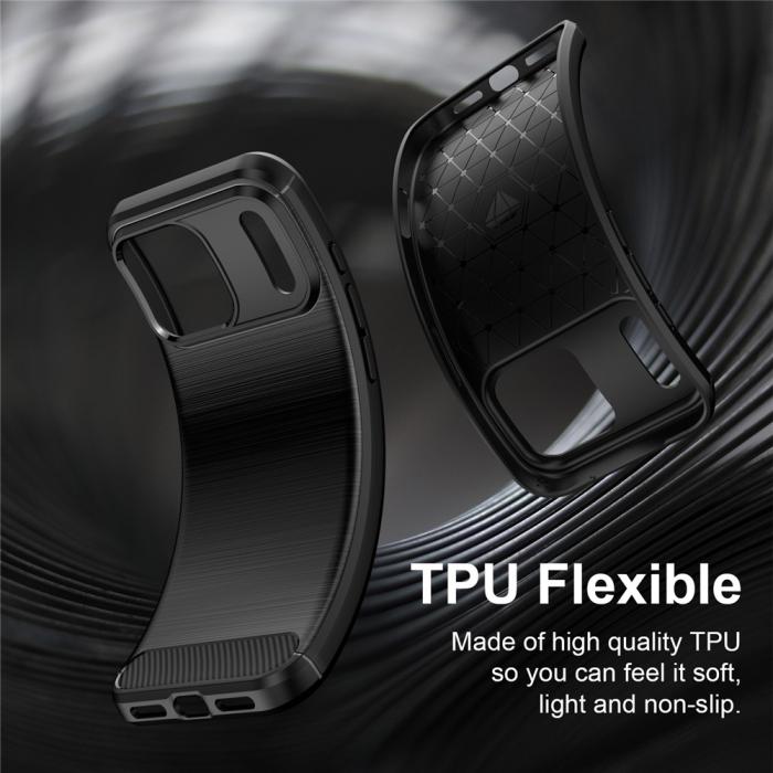 Bild 5,  iPhone 18 Pro / 17 Pro Skal TPU Kolfiber Textur Svart - Teknikhallen.se