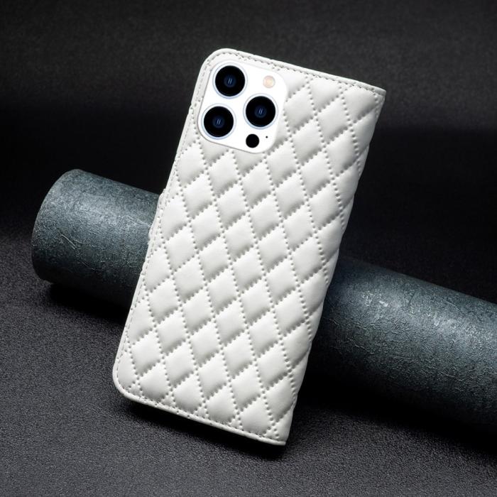 Bild 6,  iPhone 16 Pro Max Fodral Diamond Läder Vit - Teknikhallen.se