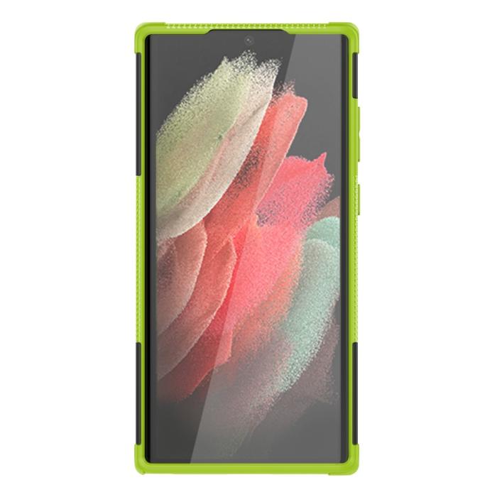 Bild 4,  Samsung Galaxy S22 Ultra Skal Ultimata Stöttåligt med Stöd Grön - Teknikhallen.se