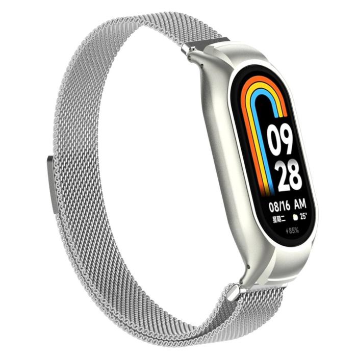 Bild 2,  Xiaomi Smart Band 8 Armband Milanese Loop Metall Silver - Teknikhallen.se