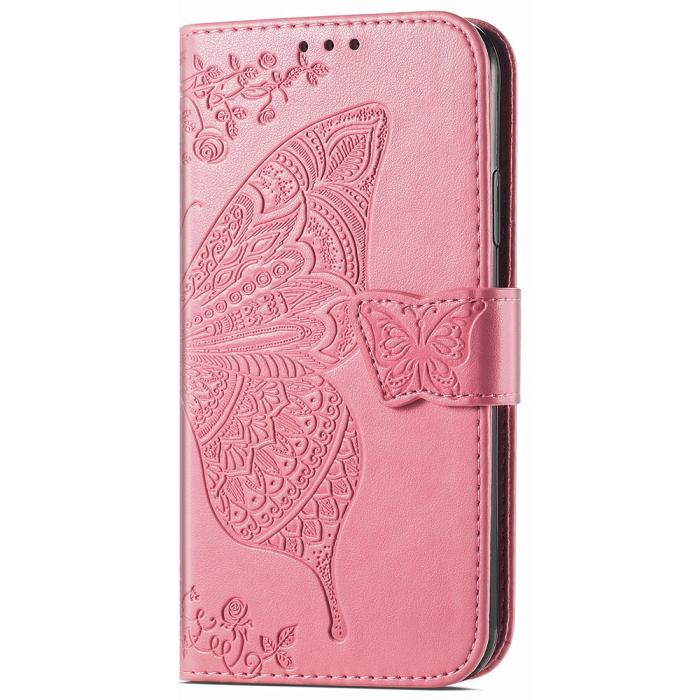 Bild 5,  Samsung Galaxy S23 FE Fodral Fjäril Tryck Rosa - Teknikhallen.se