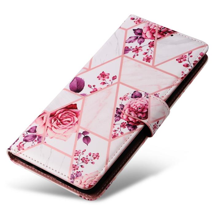 Bild 5,  Samsung Galaxy S25 Fodral Läder Marmor Roséguld - Teknikhallen.se