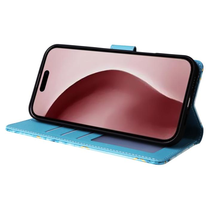 Bild 3,  iPhone 16 Pro Fodral Läder Marmor Blå - Teknikhallen.se