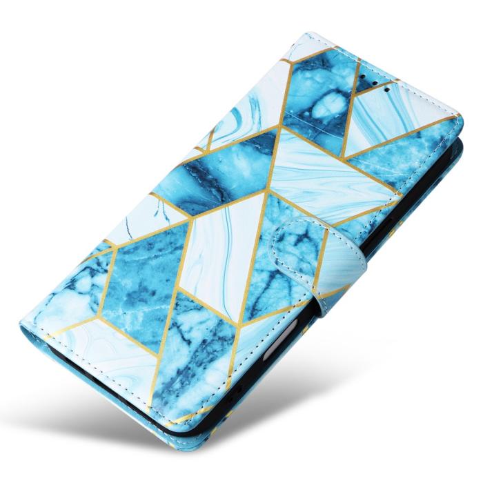 Bild 5,  iPhone 16 Pro Fodral Läder Marmor Blå - Teknikhallen.se