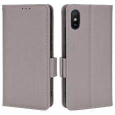  Xiaomi Redmi 9A / 9AT Fodral Litchi Textur Gr&aring; - Teknikhallen.se