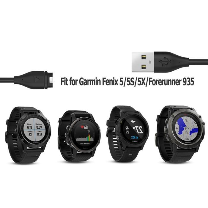 Bild 3,  USB Laddningskabel 1m Garmin Smartwatch Svart - Teknikhallen.se