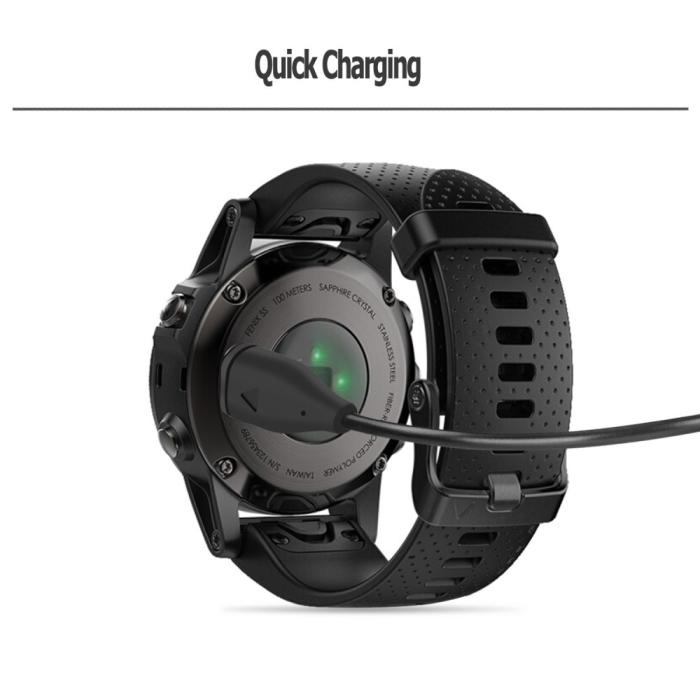 Bild 5,  USB Laddningskabel 1m Garmin Smartwatch Svart - Teknikhallen.se