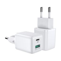 JOYROOM Joyroom 30W PD QC USB-C / USB-A Väggladdare Vit - Teknikhallen.se