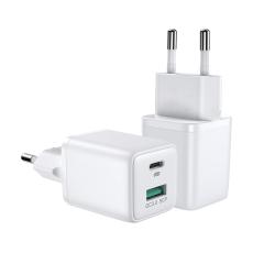 JOYROOM Joyroom 30W PD QC USB-C / USB-A V&auml;ggladdare Vit - Teknikhallen.se