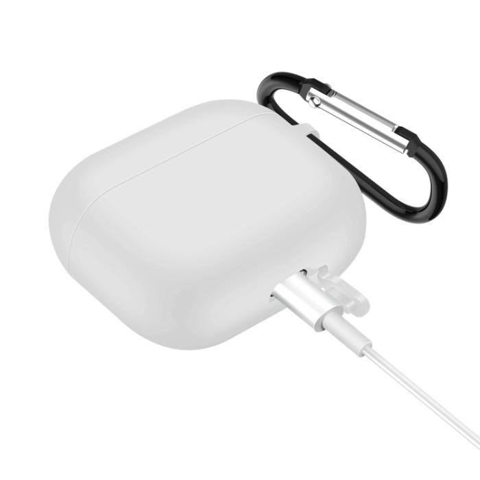 Bild 2,  AirPods 3 Skal Silikon Karbinhake Vit - Teknikhallen.se