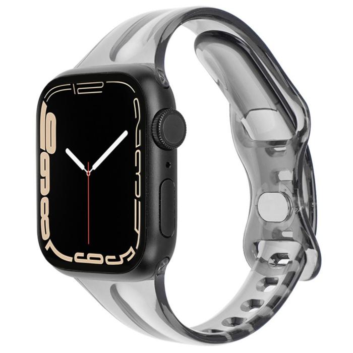 Bild 2,  Apple Watch 38/40/41/42 mm CrystalFlex TPU Armband Svart - Teknikhallen.se
