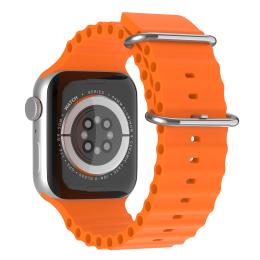 ColorPop Apple Watch 42/44/45/49 mm Armband Ocean Wave Orange - Teknikhallen.se