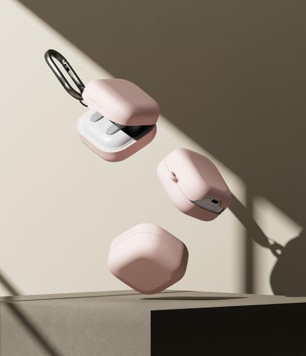 Bild 4, Ringke Ringke Galaxy Buds 4 / 4 Pro Skal Silikon Pink Sand - Teknikhallen.se