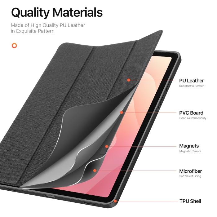 Bild 5, DUX DUCIS DUX DUCIS Galaxy Tab S11 Fodral DOMO Tri-Fold Svart - Teknikhallen.se