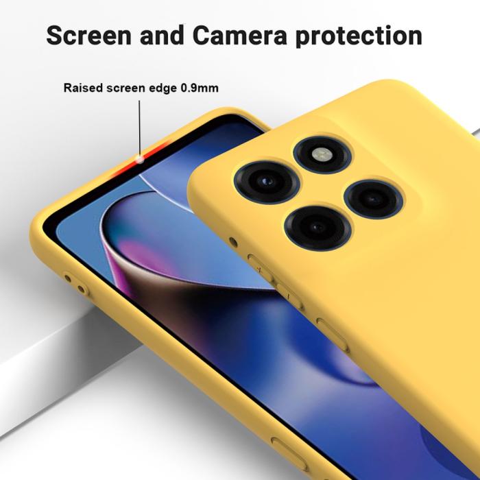 Bild 4,  Motorola Edge 60 Stylus Skal Skal Liquid Silikon Gul - Teknikhallen.se
