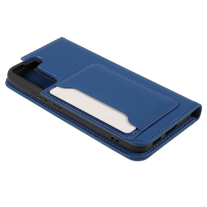 Bild 5,  Samsung Galaxy S22 Plus Fodral Flip Med Kortfack Blå - Teknikhallen.se