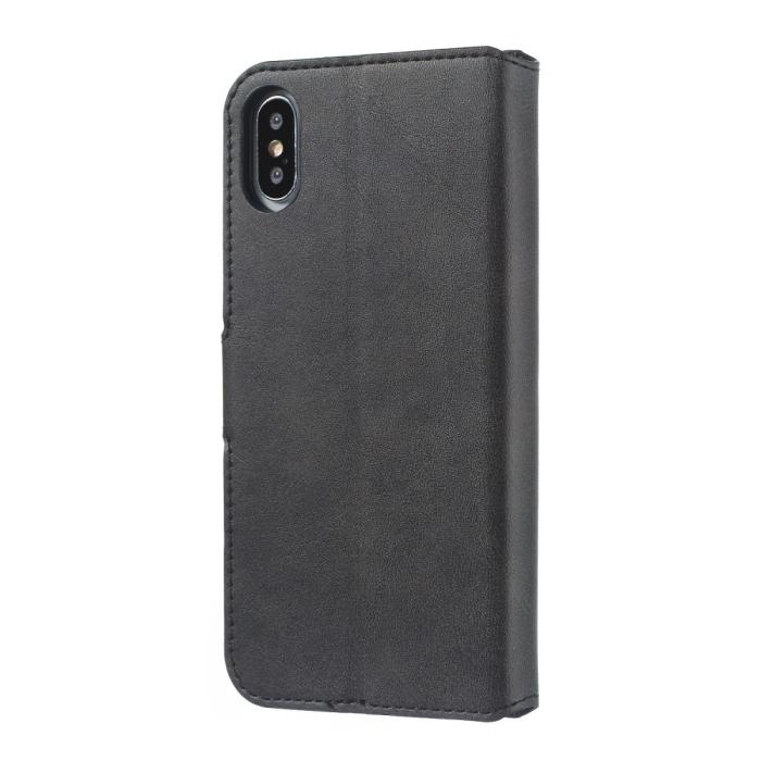 Bild 4,  iPhone X/Xs - Solid Läder Fodral - Svart - Teknikhallen.se