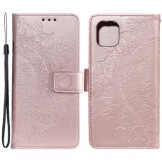  iPhone 13 - Tryckt Mandala L&auml;der Fodral - Ros&eacute;guld - Teknikhallen.se