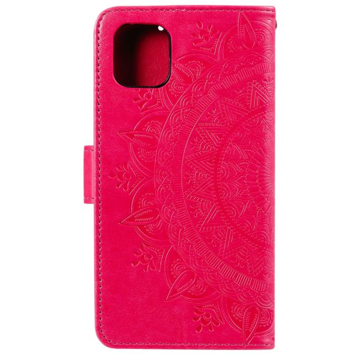 Bild 3,  iPhone 13 - Tryckt Mandala Läder Fodral - Rosa - Teknikhallen.se