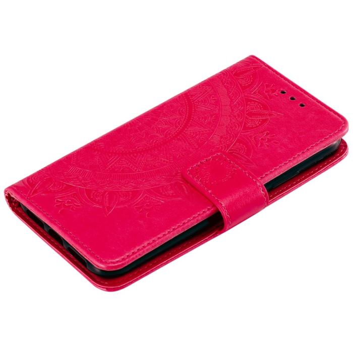 Bild 6,  iPhone 13 - Tryckt Mandala Läder Fodral - Rosa - Teknikhallen.se