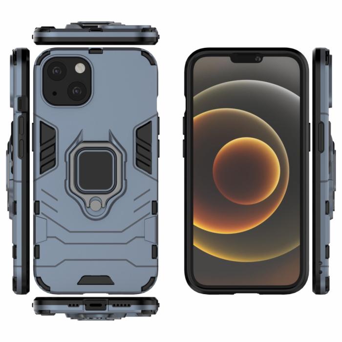 Bild 6,  iPhone 13 - Hybrid Ring Skal - Navy Blue - Teknikhallen.se