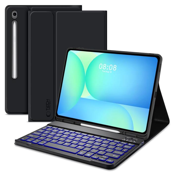 Bild 2, Tech-Protect Tech-Protect Galaxy Tab S10 FE Plus Fodral SC Tangentbord Svart - Teknikhallen.se
