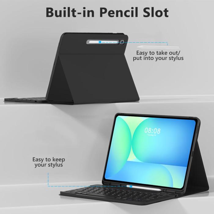 Bild 5, Tech-Protect Tech-Protect Galaxy Tab S10 FE Plus Fodral SC Tangentbord Svart - Teknikhallen.se