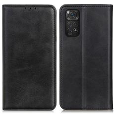  Xiaomi Redmi Note 11 4G Fodral Flip L&auml;der Svart - Teknikhallen.se