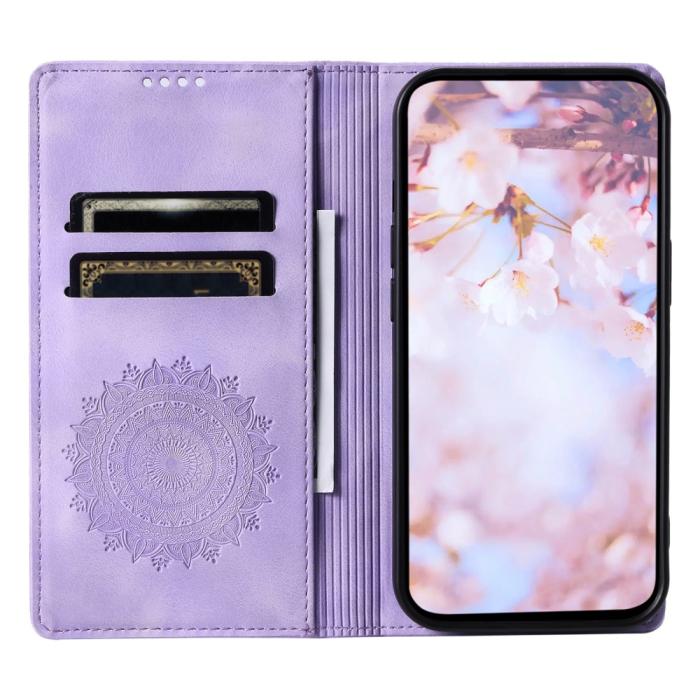 Bild 2,  Xiaomi 14 Fodral Mandala Flip Läder Lila - Teknikhallen.se