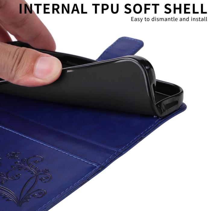 Bild 4,  Motorola Moto G86 Power/G86 5G Fodral Fjäril Tryck Blå - Teknikhallen.se
