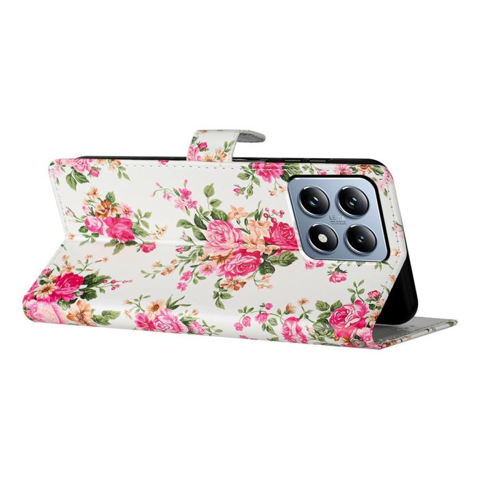 Bild 4,  Xiaomi 15T Pro Fodral Med Tryck Rosa Blommor - Teknikhallen.se