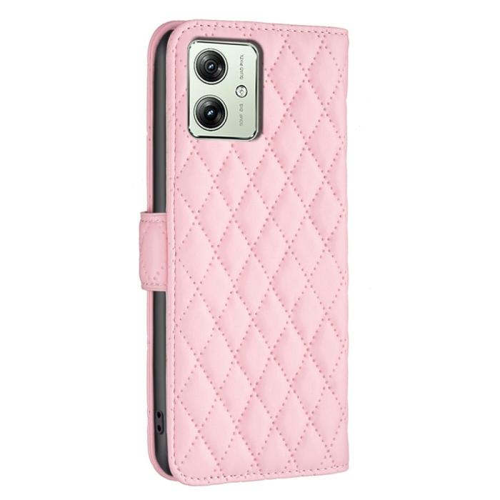 Bild 5,  Motorola Moto G54 5G Fodral Diamond Läder Rosa - Teknikhallen.se