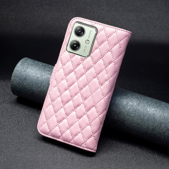 Bild 6,  Motorola Moto G54 5G Fodral Diamond Läder Rosa - Teknikhallen.se