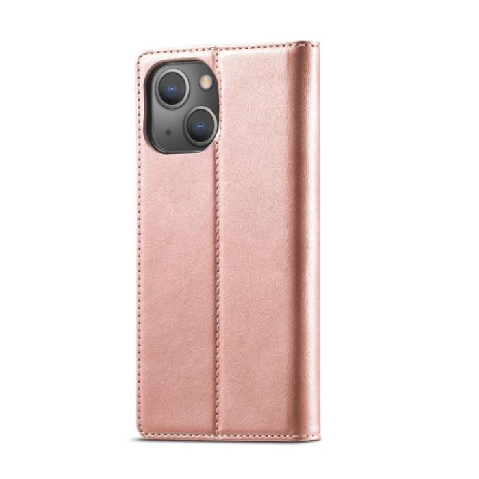Bild 3, LC.IMEEKE LC.IMEEKE iPhone 14 Plus Fodral Flip Roséguld - Teknikhallen.se