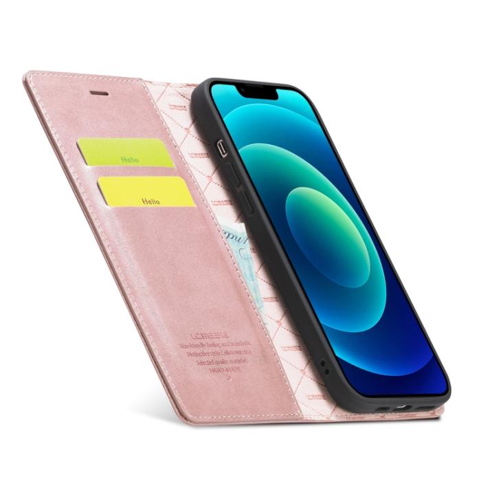 Bild 4, LC.IMEEKE LC.IMEEKE iPhone 14 Plus Fodral Flip Roséguld - Teknikhallen.se