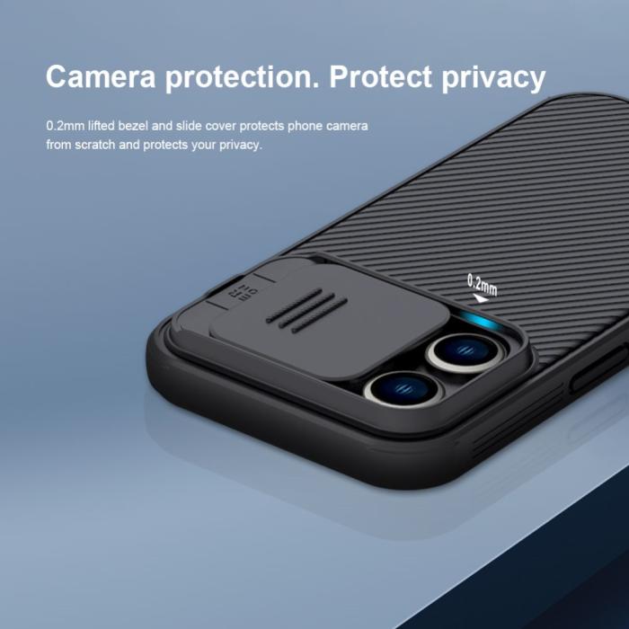 Bild 3, NILLKIN NILLKIN iPhone 14 Pro Max Skal CamShield Pro Blå - Teknikhallen.se