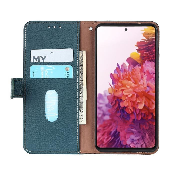 Bild 5, KHAZNEH KHAZNEH Samsung Galaxy S22 Ultra Fodral Litchi Äkta Läder Grön - Teknikhallen.se